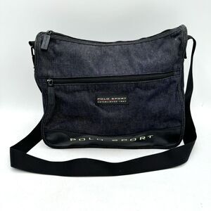 Vintage Polo Sport Ralph Lauren Denim Shoulder Crossbody Bag Adjustable Strap